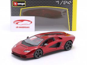 Lamborghini Countach LPI 800-4 Bouwjaar 2021 rood 1:24 Bburago