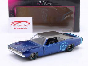 Dodge Charger Widebody Byggeår 1968 blå metallisk 1:24 Jada Toys