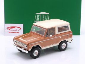 Ford Bronco Ranger Byggeår 1973 brun metallisk / hvid 1:18 Greenlight