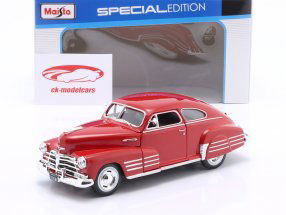 Chevrolet Fleetline Aerosedan year 1948 red 1:24 Maisto