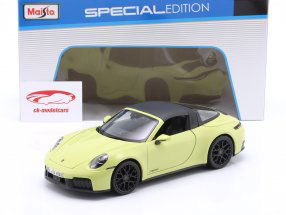 Porsche 911 (992.2) Targa 4 GTS Hybrid 建造年份 2025 黄色的 1:18 Maisto