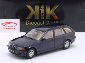 BMW 3シリーズ E46 Touring 建設年 1999 ダークブルー メタリック 1:18 KK-Scale