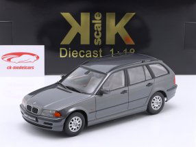 BMW 3-serie E46 Touring Byggeår 1999 grå metallisk 1:18 KK-Scale