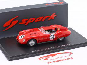 OSCA Sport 750 #51 24h LeMans 1959 de Tomaso, Haskell, Davis 1:43 Spark