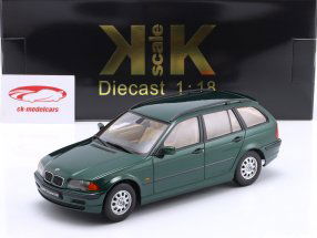 BMW 3er serie E46 Touring Anno di costruzione 1999 verde metallico 1:18 KK-Scale