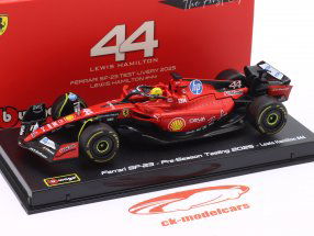 Lewis Hamilton Ferrari SF-23 #44 1st Rollout Fiorano Test formula 1 2025 1:43 Bburago