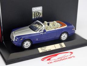 Rolls Royce Phantom Drophead Coupe bygget i 2007 blå / sølv 1:43 Ixo