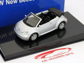 Volkswagen VW New Beetle 敞篷车 （类型 9C) 反射银 金属 1:43 AutoArt