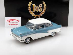 Ford タウヌス山地 17M （P2） ライトブルー - 白 1:18 BoSの Models