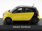 Smart forfour W453 gul metallic / sort 1:43 Norev
