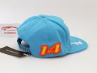 Fernando Alonso Driver Cap formula 1 2015 Flat Peak Cap Light Blue / white
