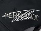 Fernando Alonso Driver Cap formula 1 2015 Curved Peak Cap black / white
