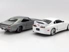 2-Car Régler Dom's Dodge Charger R/T et Brian's Toyota Supra argenterie / blanc 1:24 Jada Toys