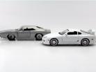 2-Car Régler Dom's Dodge Charger R/T et Brian's Toyota Supra argenterie / blanc 1:24 Jada Toys