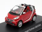Smart Fortwo Cabriolet rød / sølv / sort 1:43 Spark