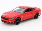 Ford Mustang GT год 2015 красный 1:24 Welly