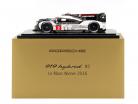 Porsche 919 Hybrid #2 gagnant 24h LeMans 2016 Lieb, Dumas, Jani avec vitrine 1:18 Spark