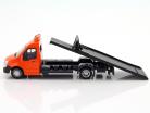 Mini Cooper S mit Flatbed-Transporter orange 1:43 Bburago