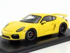 Porsche Cayman GT4 année de construction 2016 jaune 1:43 Spark