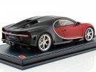 Bugatti Chiron vermelho / preto com mostruário 1:18 MR Models