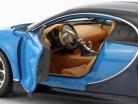 Bugatti Chiron Baujahr 2017 hellblau / dunkelblau 1:24 Welly