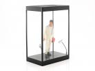 Single display case with 2 movable Led Lamps for figures scale 1:6 black Triple9