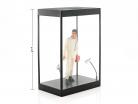 Single display case with 2 movable Led Lamps for figures scale 1:6 black Triple9