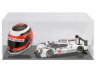 haut qualité vitrine pour 1 casque en échelle 1:2 et 1 Modelcar en échelle 1:18 noir SAFE