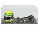 haut qualité vitrine pour 1 casque en échelle 1:2 et 1 Modelcar en échelle 1:18 noir SAFE