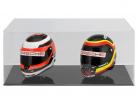 High quality showcase for 2 helmets in scale 1:2 black SAFE