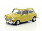 Mini Cooper année de construction 1969 moutarde jaune / blanc 1:43 Cararama
