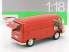 Volkswagen VW T1 Bus van year 1963 red 1:18 Welly