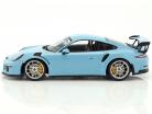 Porsche 911 (991) GT3 RS year 2015 gulf blue with mat silver rims 1:18 Minichamps