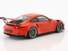 Porsche 911 (991) GT3 RS year 2016 lava orange with dark gray wheels 1:18 AUTOart