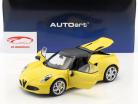 Alfa Romeo 4C Spider com removível topo ano de construção 2015 amarelo 1:18 AUTOart