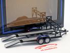 tandem trailer Ford med dæk rack sort 1:43 GMP