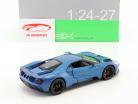 Ford GT año de construcción 2017 azul metálico 1:24 Welly