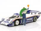 Stefan Bellof conducteur figure avec gagnant guirlande 1:18 FigurenManufaktur