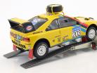 Auto transporter trailer with 2 fold ramps silver 1:18 OttOmobile