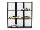Hochwertige Wandvitrine / Vitrine aus Holz für Modellautos dunkelbraun 60 x 64 x 15 cm Atlas