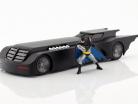 Animated Batmobil mit Batman Figur mattschwarz 1:24 Jada Toys