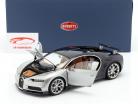 Bugatti Chiron año de construcción 2017 plata / Atlántico azul 1:18 AUTOart