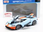 Ford GT Gulf Año de construcción 2019 Azul claro / naranja 1:18 Maisto