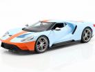 Ford GT Gulf Año de construcción 2019 Azul claro / naranja 1:18 Maisto