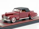 Cadillac Series 62 Cabriolet Closed Top Opførselsår 1941 mørk rød 1:43 GLM