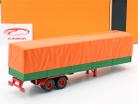 semi-reboques de mesa com cobertura verde / laranja 1:43 ixo