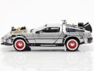3 Bil Set DeLorean DMC-12 Back to the Future Part 1-3 1985-90 1:24 Welly