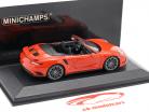 Porsche 911 (991 II) Turbo S cabriolé año de construcción 2016 lava naranja 1:43 Minichamps