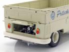 Volkswagen VW T1b camión plataforma con lona alquitranada año de construcción 1959-63 beige 1:18 Schuco