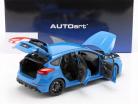Ford Focus RS ano de construção 2016 nitrous azul 1:18 AUTOart